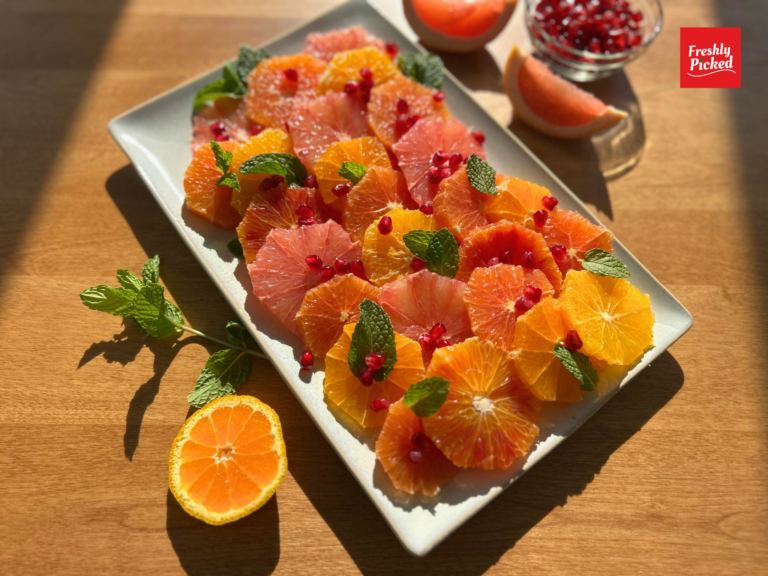 Colorful Citrus Salad with Pomegranate Dressing