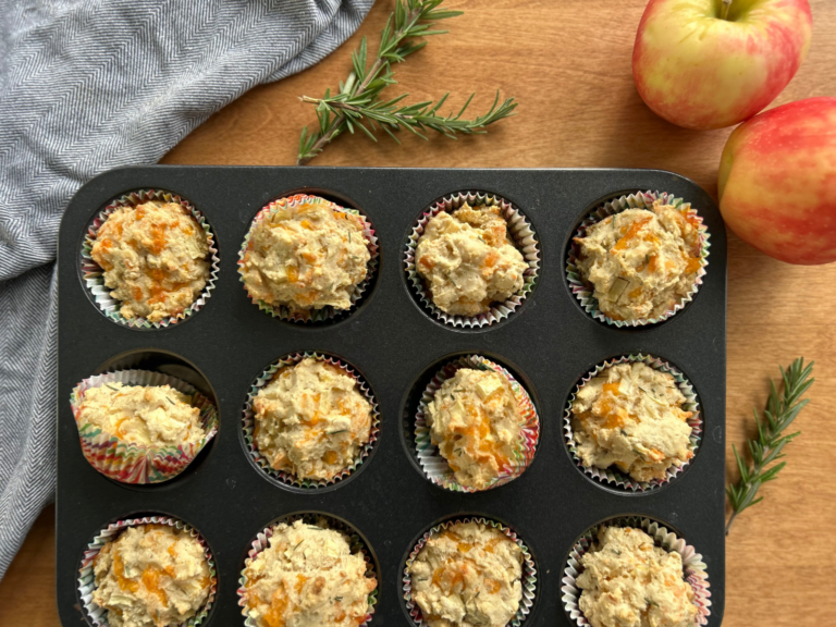 Rosemary, Apple and Cheddar Muffins